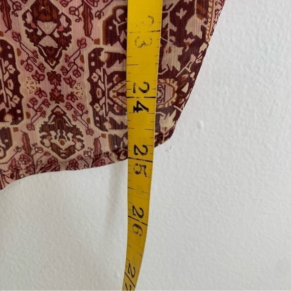 Madewell kaleidoscope drawstring waist button front top - Picture 11 of 12